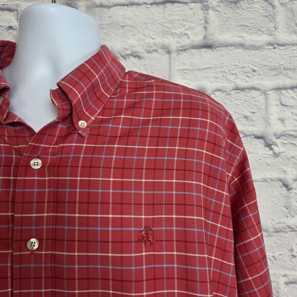 Brooks Brothers Shirt Mens Size XL Non Iron Supima Cotton Red Plaid Button Down - Picture 4 of 11